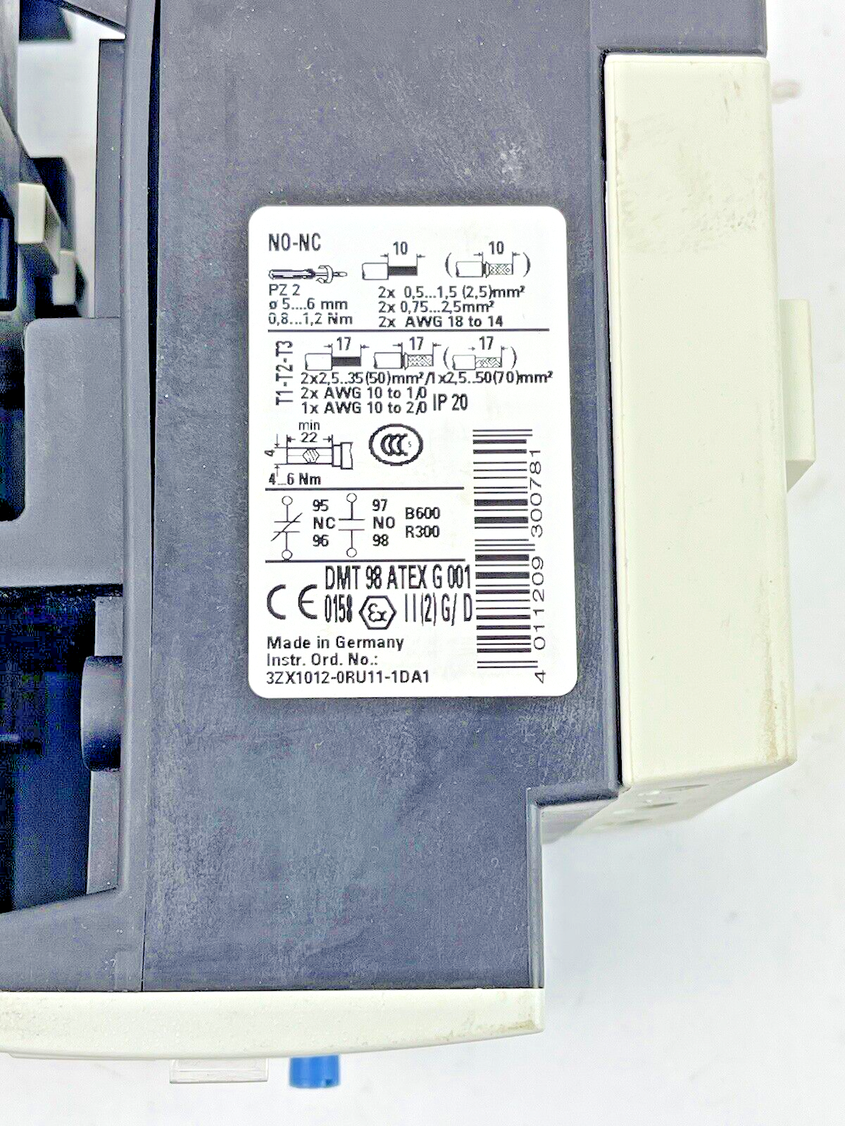 SIEMENS - 3RT1045-1BB40 & 3RU1146-4LB0 & 3RH1921-1CA10 (X2) & 3RT1936-1ER00
