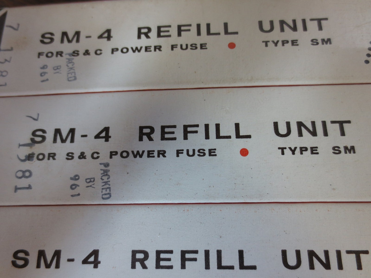 S&C SM-4 REFILL UNIT for S&C POWER FUSE 50 E TYPE SM--200 E AMP RATED 3PK