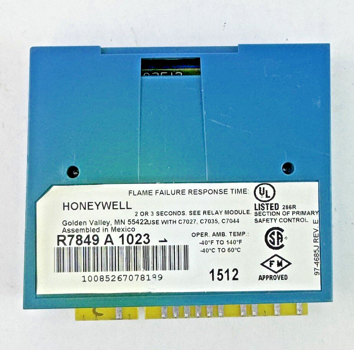 HONEYWELL - RM7823 A 1016 - ULTRAVIOLET FLAME AMPLIFIER - BURNER CONTROL