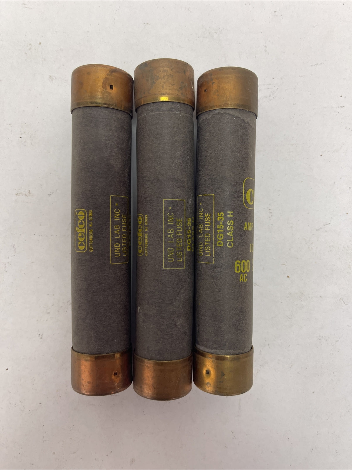 CEFCO 10KOTS50 10K ONE TIME FUSE 600VAC 50AMP CLASS H (LOT OF 3)
