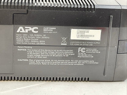 APC BR1000G POWER-SAVING BATTERY BACKUP OUTPUT CAPACITY 1000VA / 600WATTS