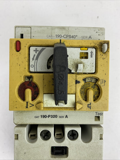 ALLEN BRADLEY 190-CPS40* SER A COORDINATED PROTECTED STARTER 480Y/277VAC