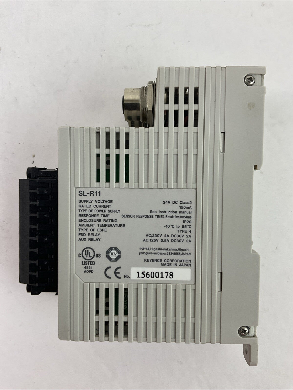 KEYENCE SL-R11 SAFETY CONTROL UNIT 24VDC 150mA