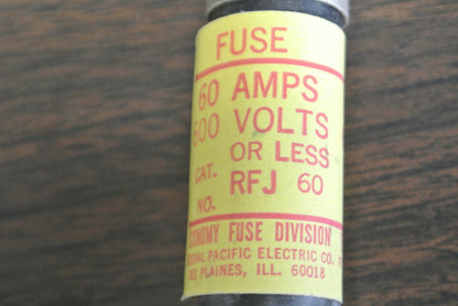 LOT of 4 / ECONOMY RFJ60 SEMICONDUCTOR FUSE / 60A / 600V / NEW SURPLUS