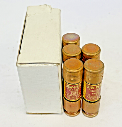 BUSSMANN - *BOX OF 5* - LPN-RK-1SP - 250 VAC- LOW-PEAK, DUAL-ELEMENT, TIME-DELAY