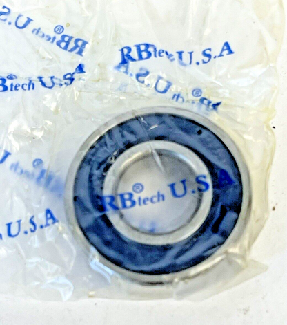 RB TECH *LOT OF 4* - 6001-2RS - RBI DOUBLE SEALED - BALL BEARING - 12X28X8 mm