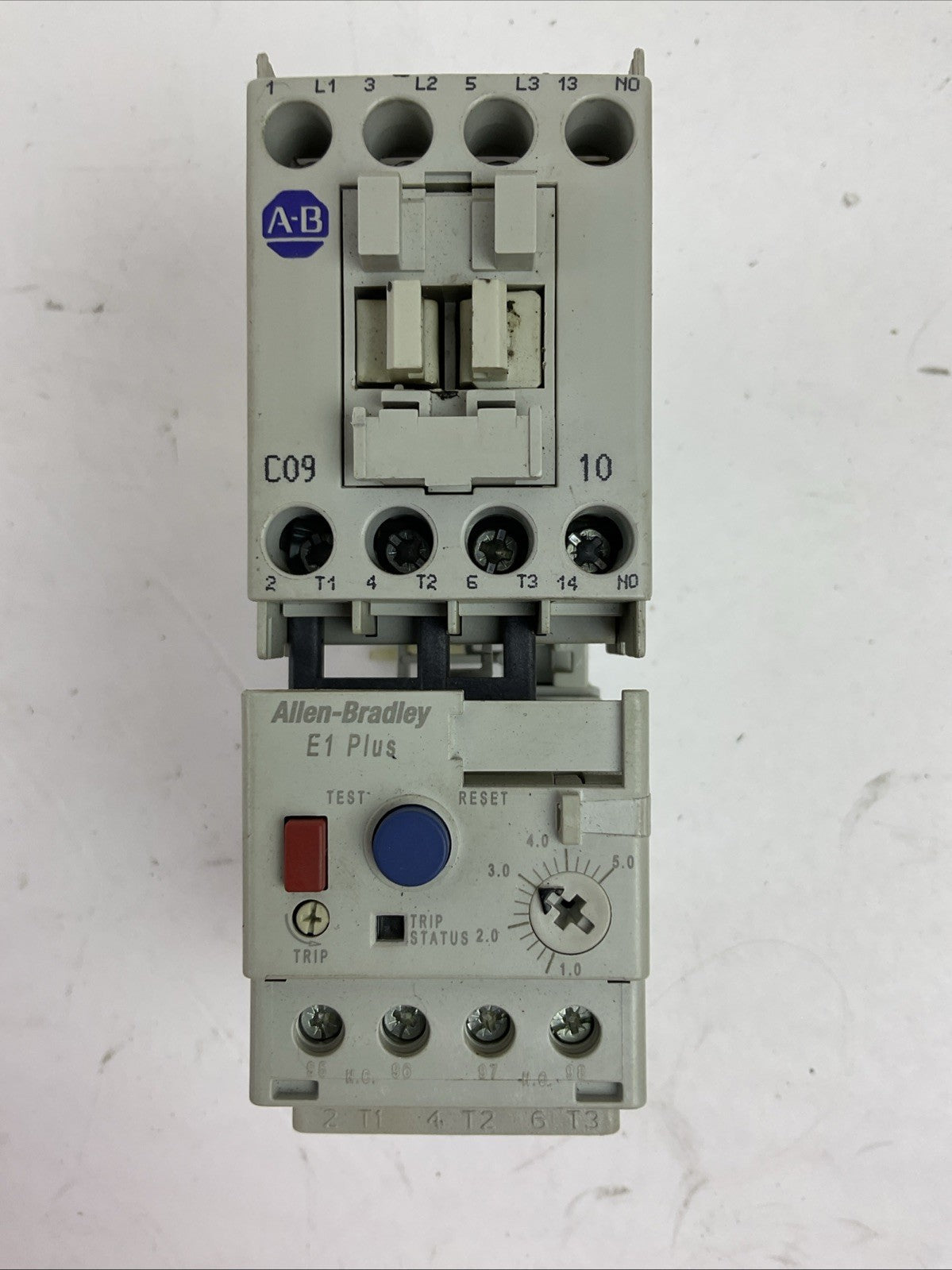 ALLEN BRADLEY STARTER(100-C09D*10 CONTACTOR 24VDC COIL+193-ED1CB RELAY 1.0-5.0A)