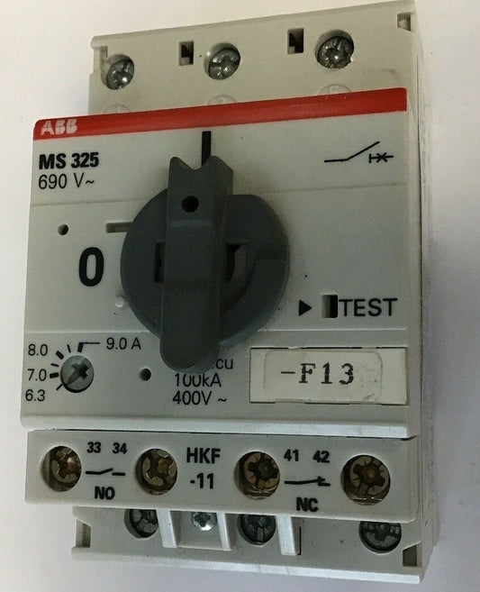 ABB MS 325 MANUAL MOTOR STARTED CIRCUIT PROTECTOR 9.0A