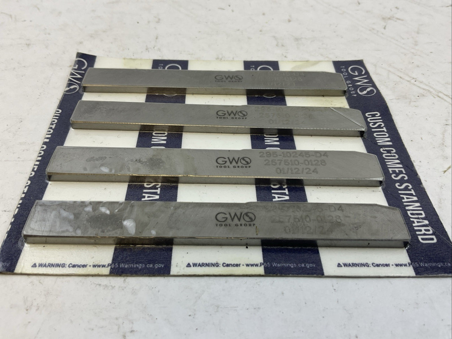 GWO TOOL GROUP 295-10245-D4 257510-0128 TOOL BLADE (LOT OF 4)