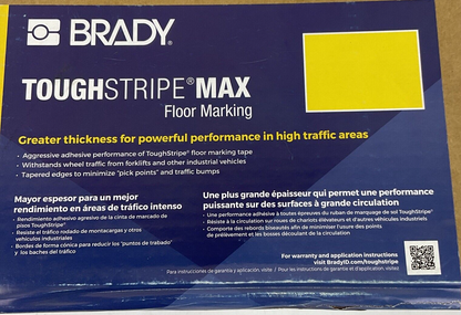 BRADY 149629 TOUGH STRIPE YELLOW FLOOR TAPE