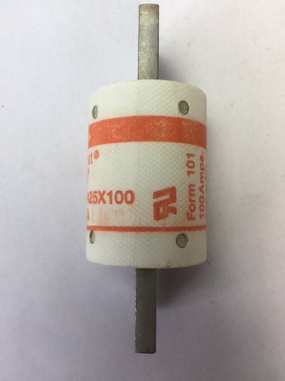 GOULD SHAWMUT AMPTRAP A25X100 FUSE 100 AMP 250VAC TYPE 4TIA FORM 101