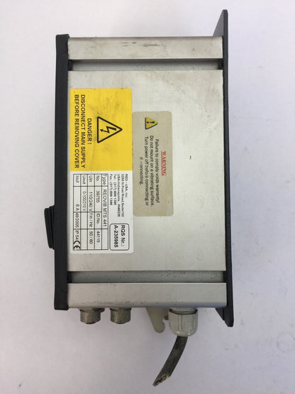 REO REOVIB MTS 441 VARIABLE FREQUENCY CONTROL 110/240V 50/60HZ OUT 0-100/210V 6A