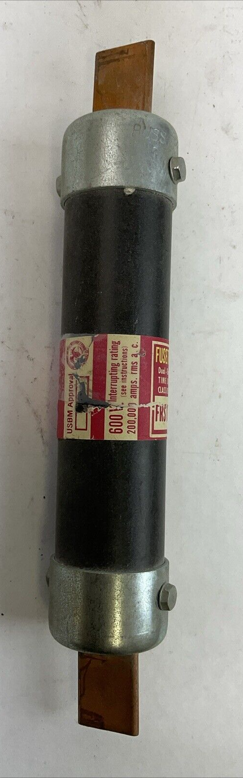 FUSETRON FRS100 DUAL ELEMENT TIME DELAY CLASS K5 FUSE 100AMP 600VAC (LOT OF 3)