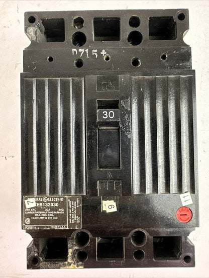GE TEB132030 CIRCUIT BREAKER 240VAC 30A 3POLE