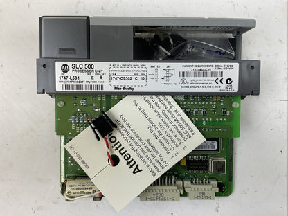 ALLEN BRADLEY 1747-L531 SER E PROC REV 8 1747-OS302 SER C FRN 10 SLC500 PROCESSO