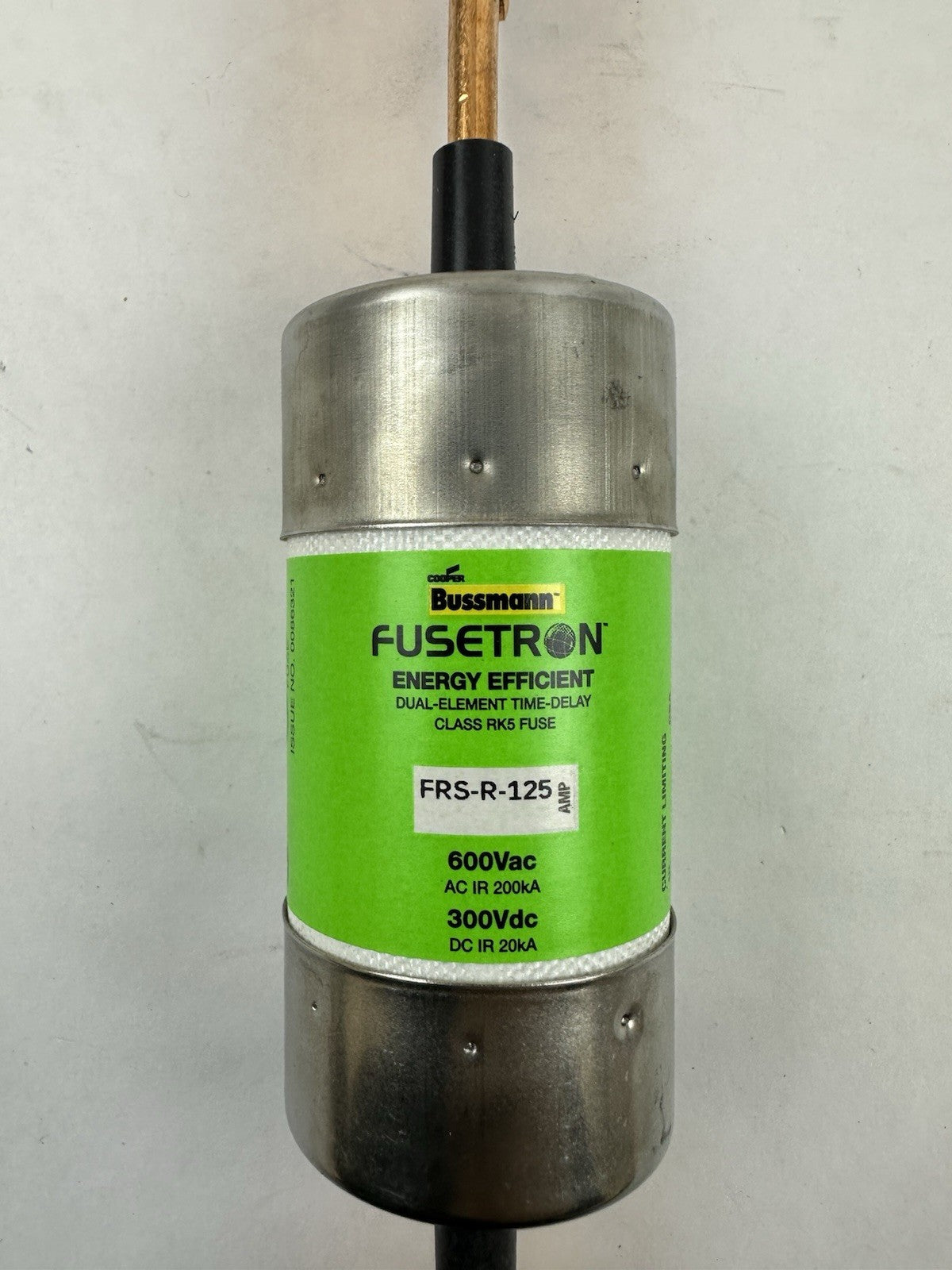 COOPER BUSSMANN FRS-R-125 FUSETRON DUAL ELEMENT TIME-DELAY FUSE 125A 600V