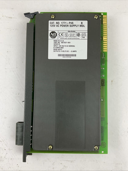 ALLEN BRADLEY 1771-P4S SER B INPUT 120VAC 0.9A OUTPUT 5VDC POWER SUPPLY MODULE