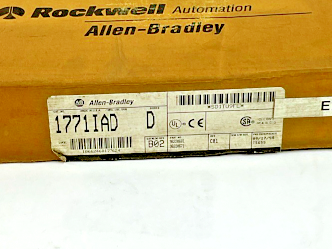 ALLEN BRADLEY 1771-IAD PLC INPUT MODULE SER.D REV.B02 120VAC/DC