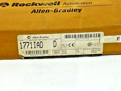 ALLEN BRADLEY 1771-IAD PLC INPUT MODULE SER.D REV.B02 120VAC/DC