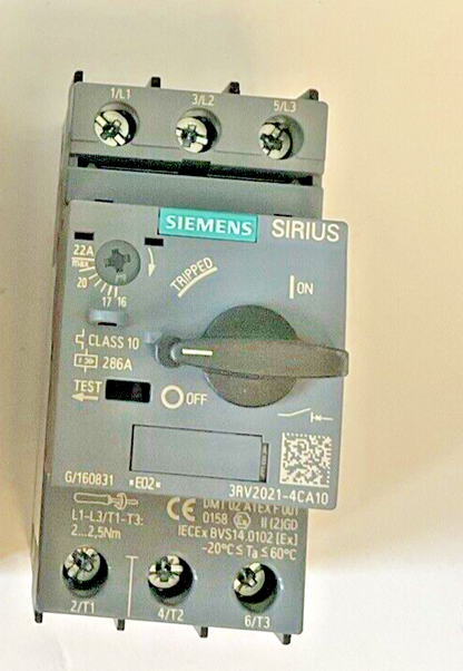 SIEMENS 3RV2021-4CA10 MOTOR CONTROL 16-22A