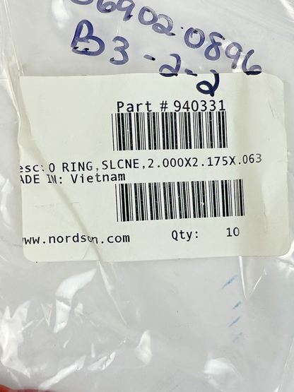 NORDSON *LOT OF 10* - 940331 O-Ring FOR ENCORE SPRAY GUNS REPAIR AND MAINTENANCE