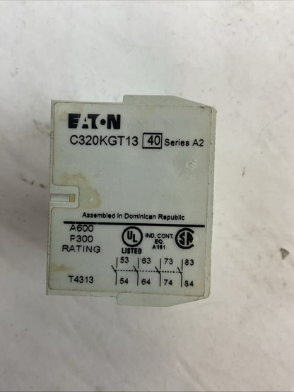 EATON C320KGT13 SERIES A2 FREEDOM SERIES TOP MTD AUXILIARY CONTACT 4N.O.