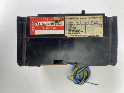 SQUARE D FAL36000M1352 MOLDED CASE CIRCUIT BREAKER 100AMP 600VAC 250VDC 3P SER 2