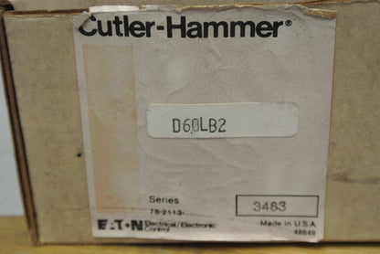 CUTLER-HAMMER D60LB2 AC LOAD RELAY / NEW SURPLUS