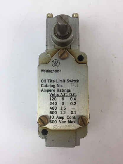 WESTINGHOUSE RRLB RR LIMIT SWITCH MAINTAINED CONTACT LIMIT SWITCH 600VAC 10AMP
