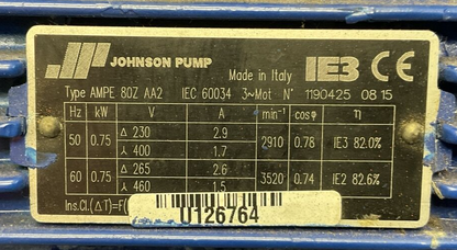 SPX FLOW FREF 32-110 G1MQ0 JOHNSON PUMP AMPE 80Z AA2 460V 1.5A