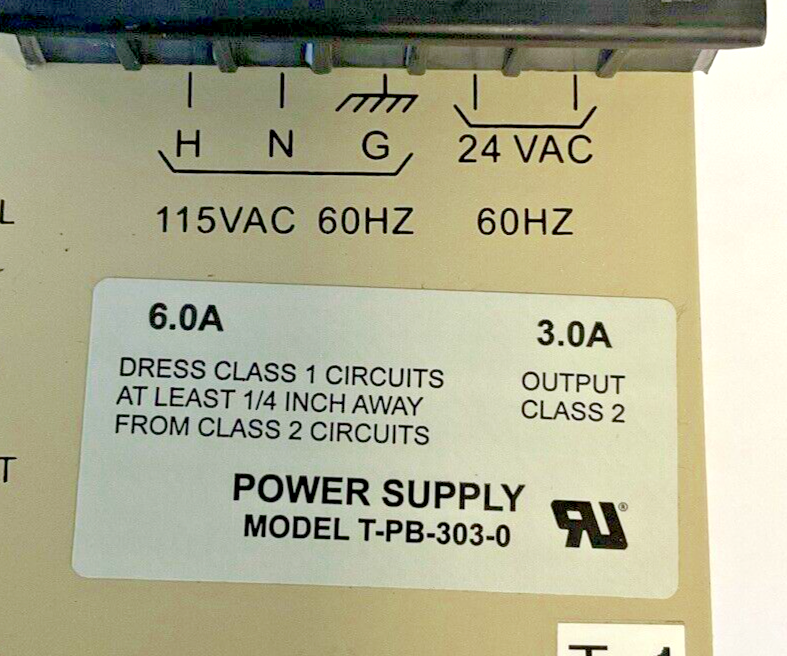 AIR PRODUCTS AND CONTROLS T-PB-303-0 POWER SUPPLY 6.0A 115VAC 60HZ