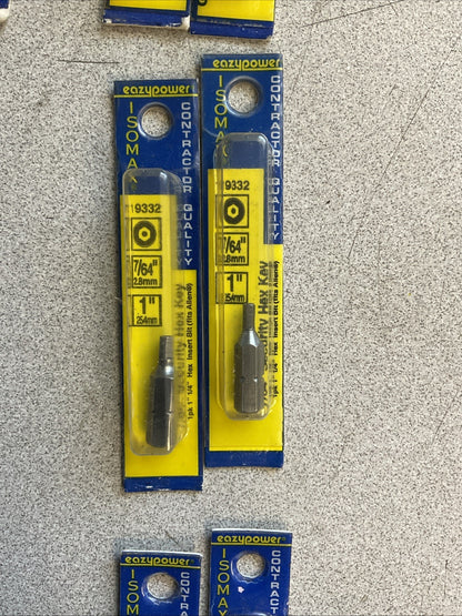 EAZYPOWER ISOMAX CONTRACTOR QUALITY HEX KEY BIT LOT