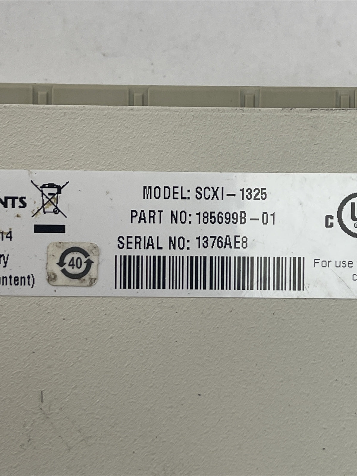 NATIONAL INSTRUMENTS SCXI-1325 TERMINAL BLOCK 250V