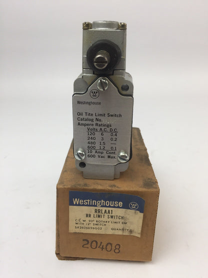 WESTINGHOUSE RRLAA1 OIL TITE LIMIT SWITCH 600VAC 10 AMP