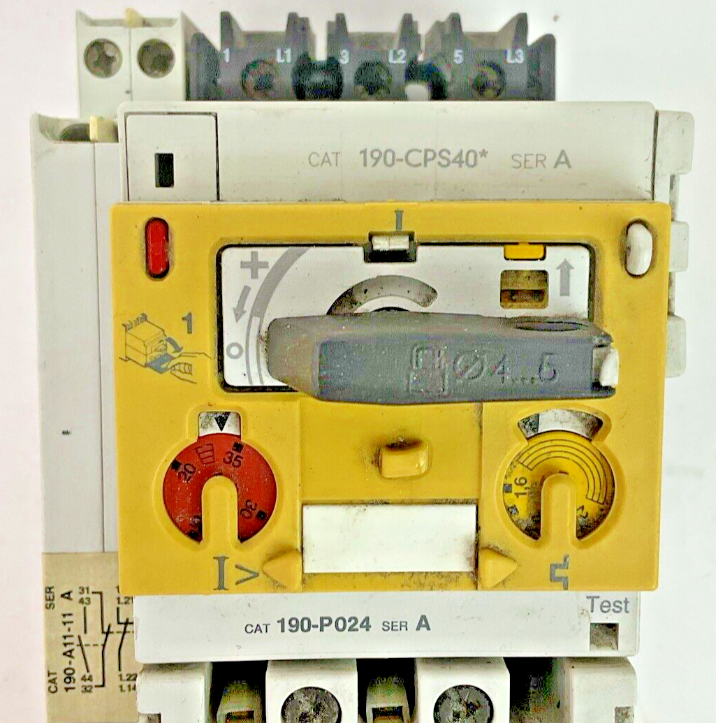 ALLEN BRADLEY 190-CPS40* 190-P024 190-A40 190-A11-11 STARTER 600VAC 250VDC