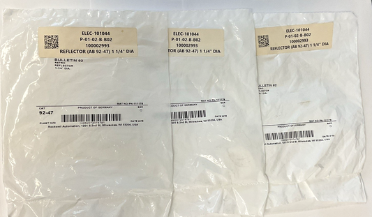 ALLEN BRADLEY 92-47 RETRO REFLECTOR 1-1/4" SER.C***LOTOF3***
