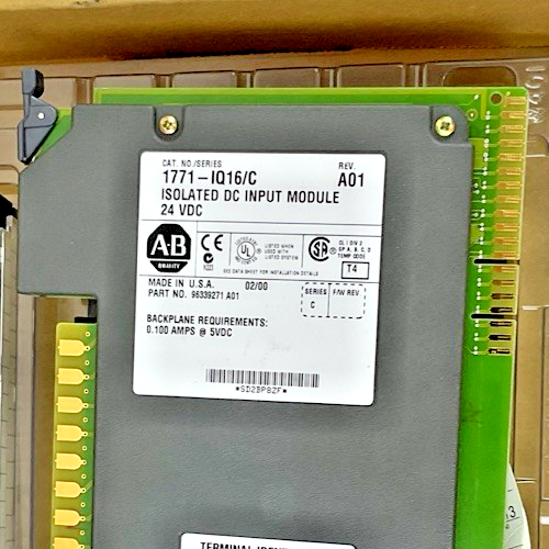 ALLEN BRADLEY 1771-IQ16 INPUT MODULE CAT.REV.A01 REV.A01 SER.C 5VDC