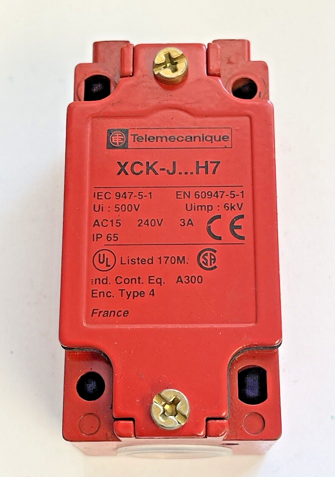 TELEMECANIQUE - XCK-J...H7 - LIMIT SWITCH - 240 VAC, 3A , 15 VDC **MISSING TOP