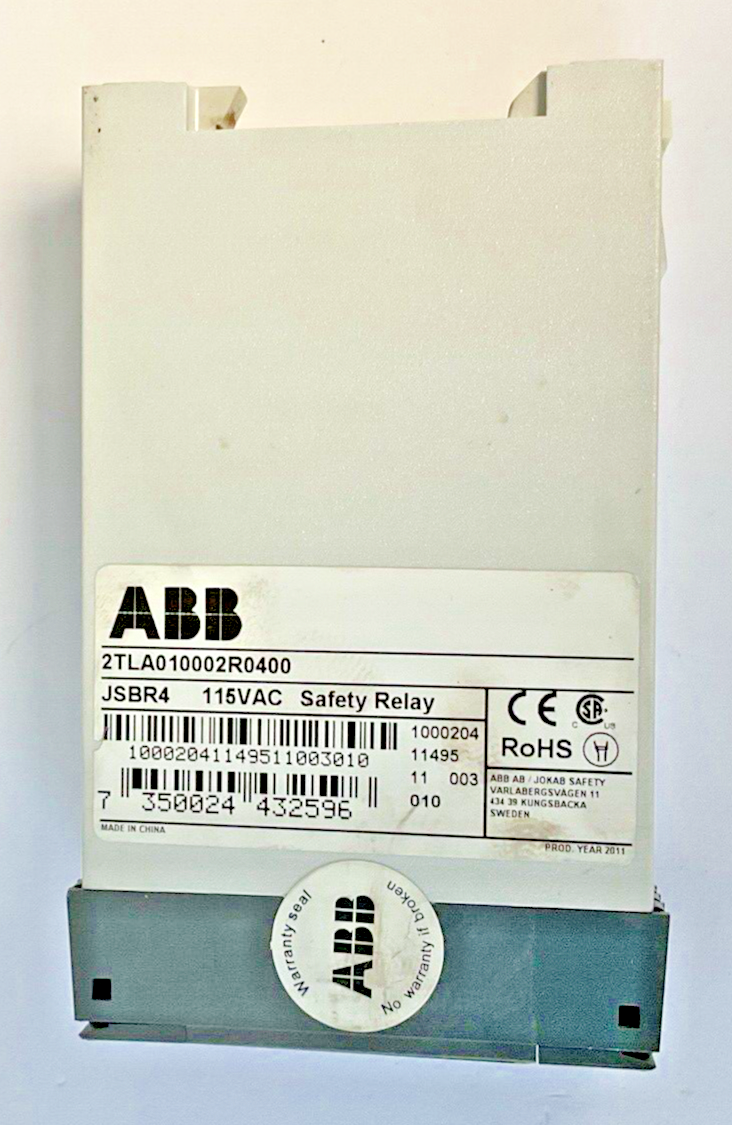 ABB 2TLA010002R0400 SAFETY RELAY 115VAC JSBR4