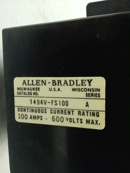 ALLEN BRADLEY 1494V-FS100 FUSE BLOCK, 100A, 600V, 1494V, 1494VFS100, NEW OTHER