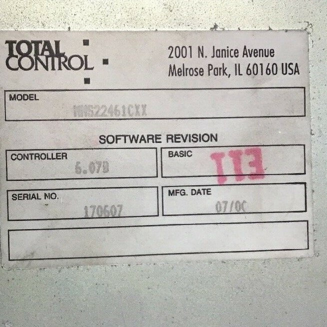 TOTAL CONTROL PRODUCTS CRTXXXXXC1A SER.E CONTROL PANEL W/MMS22461CXX CON.PROCESS