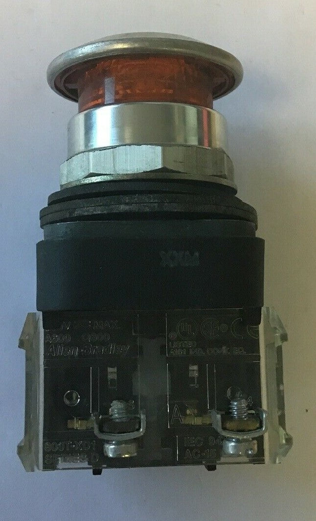 ALLEN BRADLEY 800T-FXQH24AD1 SER.T ORANGE PUSH/PULL BUTTON 24VAC/VDC