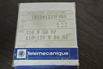 TELEMECANIQUE CA2DN1229FA60 CONTROL RELAY / AUX. CONTACTOR - 110-120V COIL
