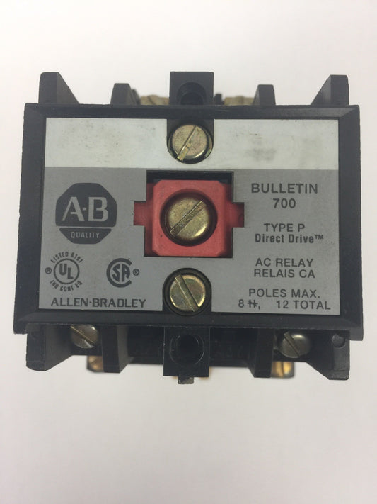 ALLEN BRADLEY 700-P200A1 AC RELAY SER B 115-120V 60HZ 110V 50HZ COIL