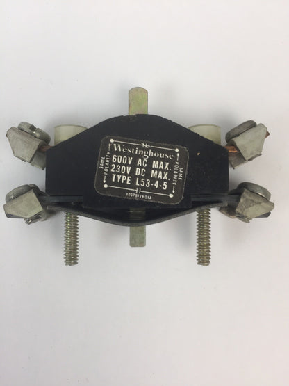WESTINGHOUSE L53-4-5 ELECTRICAL INTERLOCK 600VAC 230VDC UNIVERSAL N.O.&N.C CONTA
