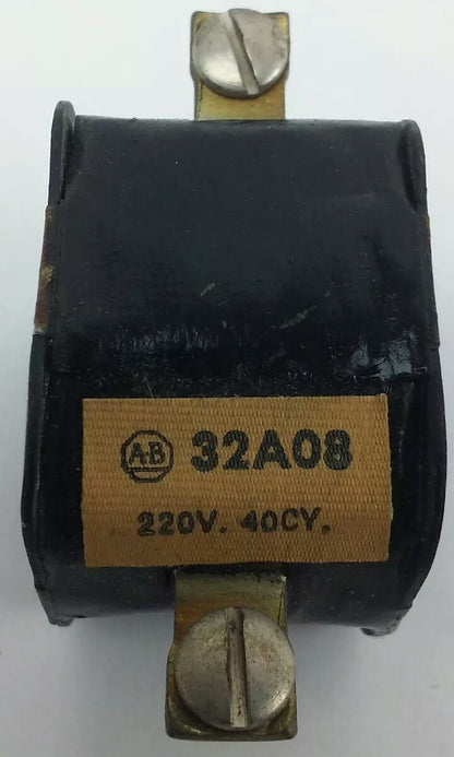 ALLEN BRADLEY 32A08, COIL, 220V @ 40HZ, RENEWAL PARTS, 32A