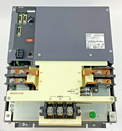 MITSUBISHI MDS-DH2-CV-550 SERVO DRIVE 45KW VER.H 480V 106A/119A 50/60HZ