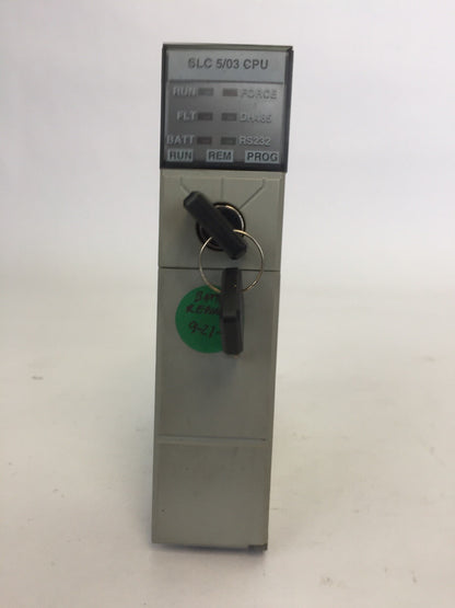 ALLEN BRADLEY 1747-L532 PROCESSOR UNIT 24VDC SER D PROC REV 4  1747-OS302 SER B