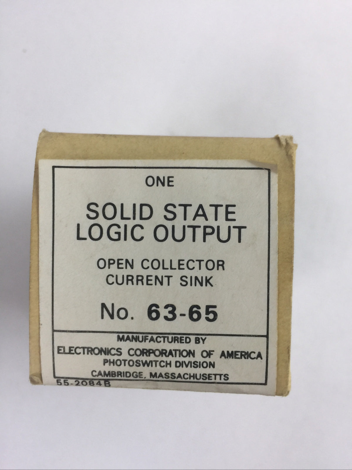 PHOTOSWITCH 63-65 SOLID STATE LOGIC OUTPUT OPEN COLLECTOR CURRENT SINK