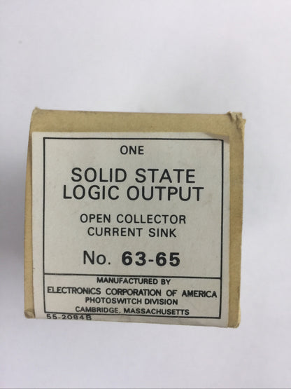 PHOTOSWITCH 63-65 SOLID STATE LOGIC OUTPUT OPEN COLLECTOR CURRENT SINK
